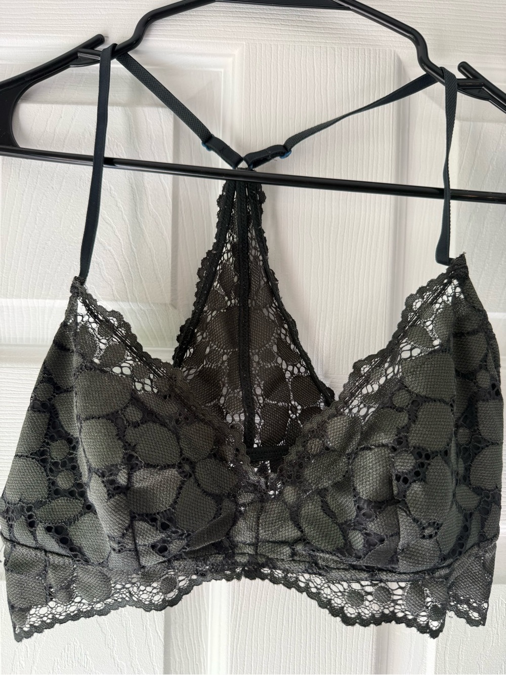 Lace Bralette in Dark Olive Green - Women Intimates